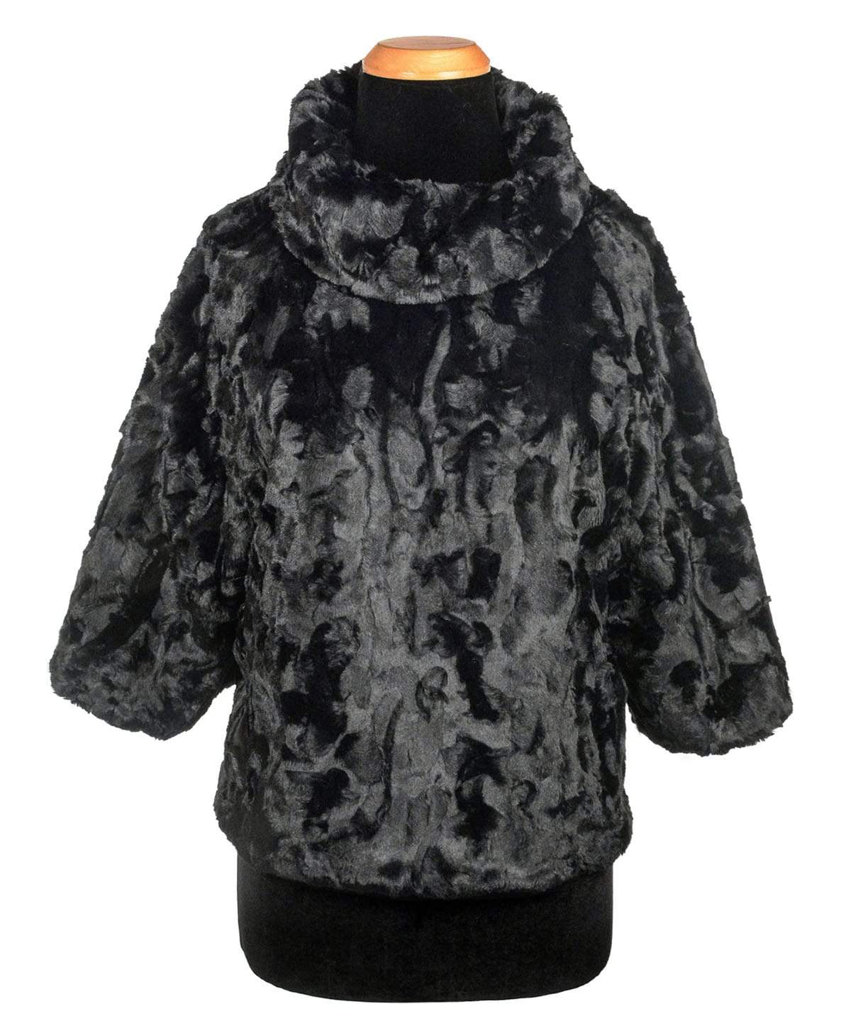 Pandemonium Millinery Sweater Top - Cuddly Faux Fur in Black Small / Medium / Black / Add 4" Outerwear