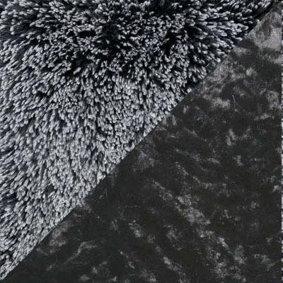 Combination swatch of Silver Tipped Fox in Black and Cuddly Faux Fur in Black | Available for a Sweater Top and contrasting Faux Fur Collar | Handmade in the USA | Pandemonium Seattle