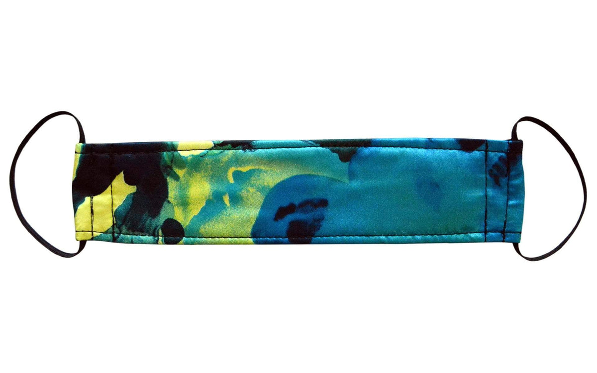 Women's Box Style Face Mask in Calypso Fiesta Silk | Handmade in Seattle WA | Pandemonium Millinery