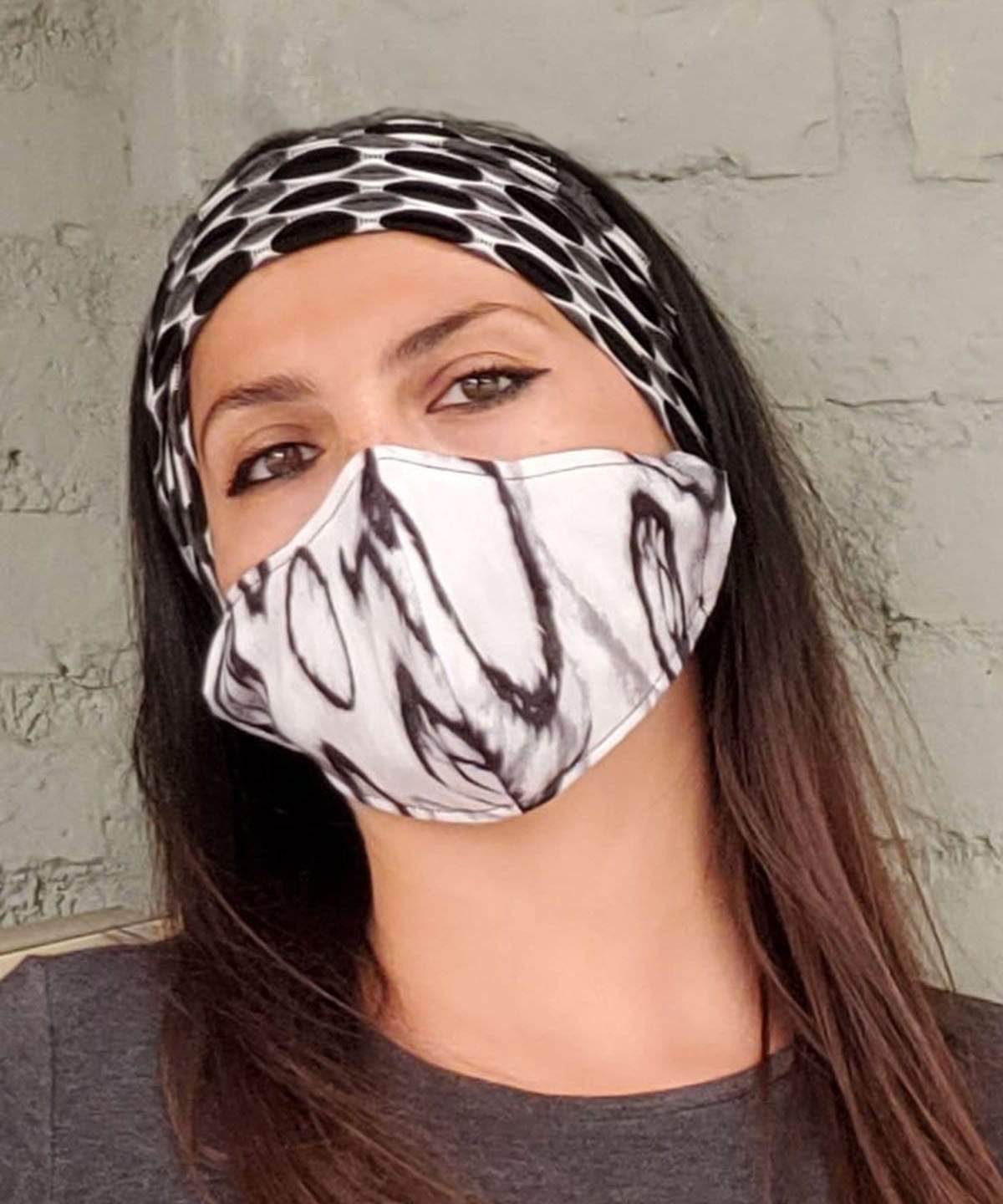 Pandemonium Millinery The Civvy Face Mask (Cone) - Crystal Raindrops Accessories