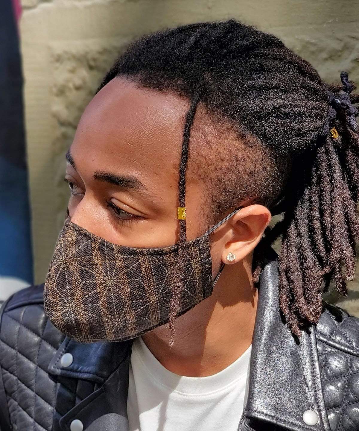 Pandemonium Millinery The Civvy Men's Face Mask (Large-Cone) - Vintage Tie