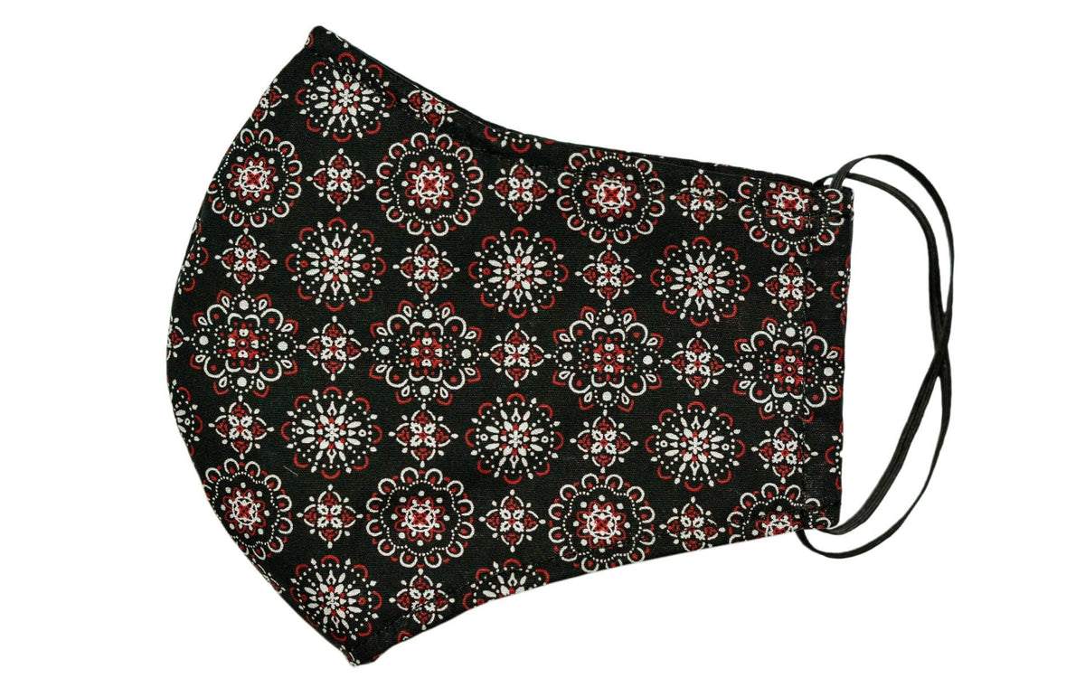 Pandemonium Millinery The Civvy Face Mask (Large-Cone) - Vintage Tie