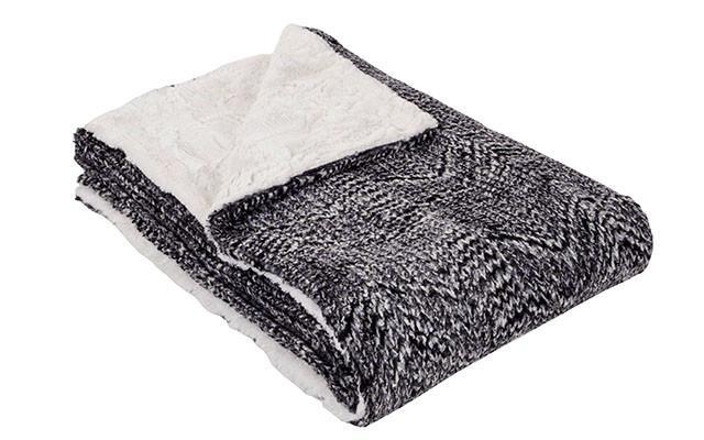 Cozy Cable in Ash & Ivory | Luxury Faux Fur Throws | Pandemonium Millinery