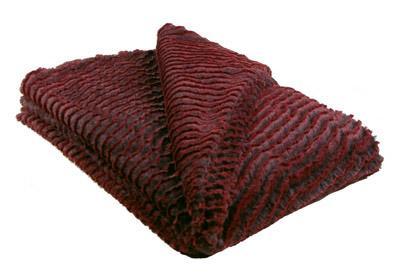 Desert Sand in Crimson | Luxury Faux Fur Throws | Pandemonium Millinery