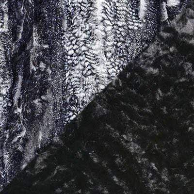 Black Mamba & Cuddly Black SWATCH | Luxury Faux Fur Throws | Pandemonium Millinery