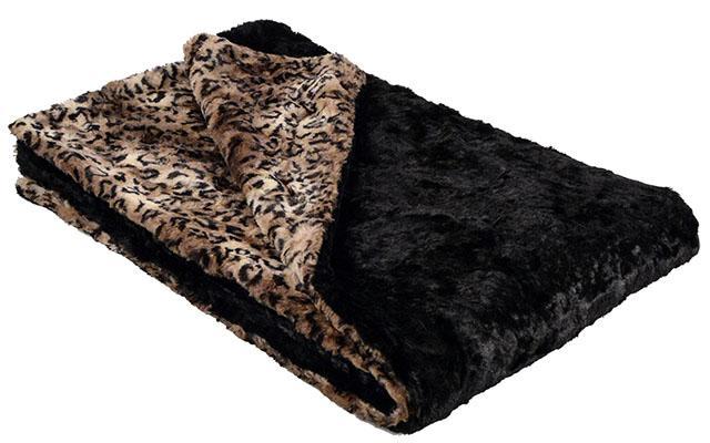 Carpathian Lynx &amp; Cuddly Black | Luxury Faux Fur Throws | Pandemonium Millinery