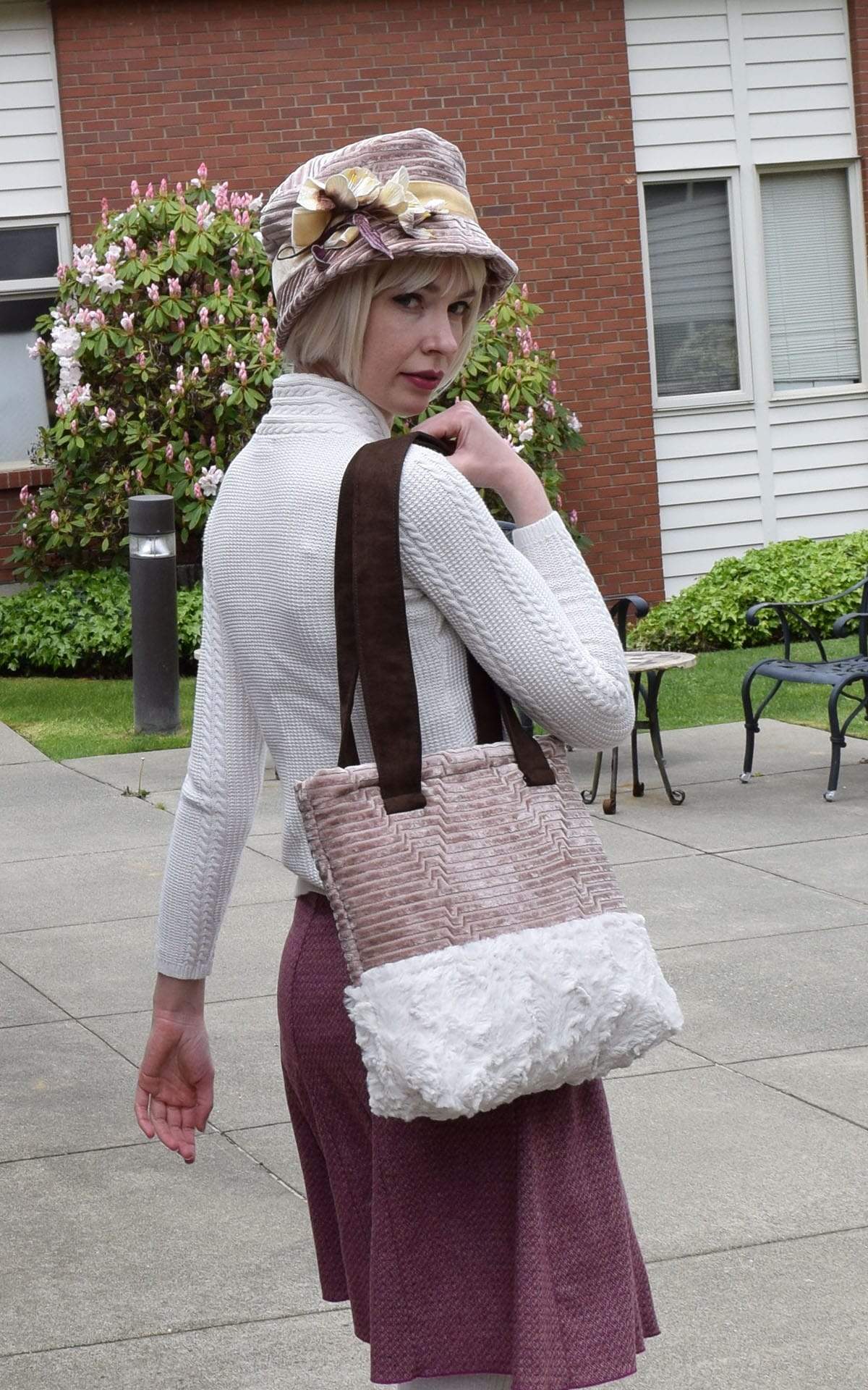 Tokyo Tote - Chenille in Cherry Blossom (SOLD OUT)