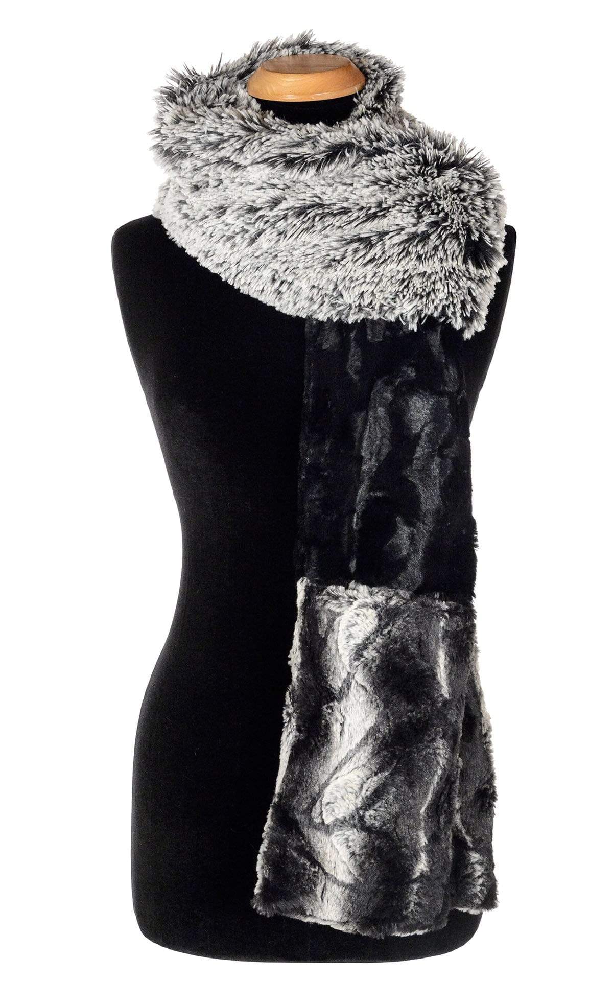 Tri-Color Scarf - Silver Tipped Fox Black / Cuddly Black  / Honey Badger - Sold Out!