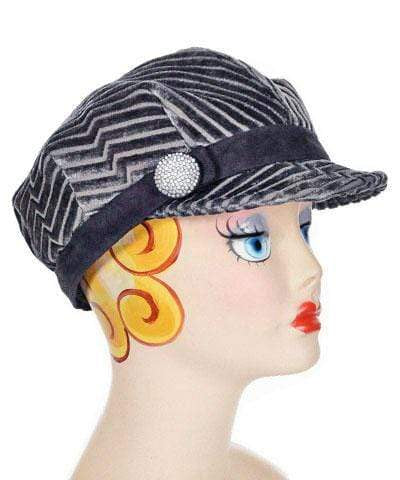 Pandemonium Millinery | Valerie Cap Style | Chenille in Zen Garden | Handmade in Seattle  WA  USA