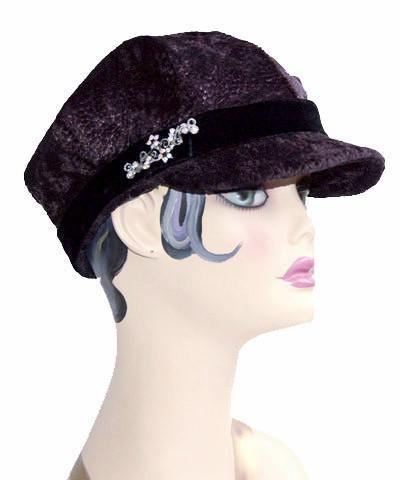 Valerie Cap Style - Pebbles in Black Upholstery