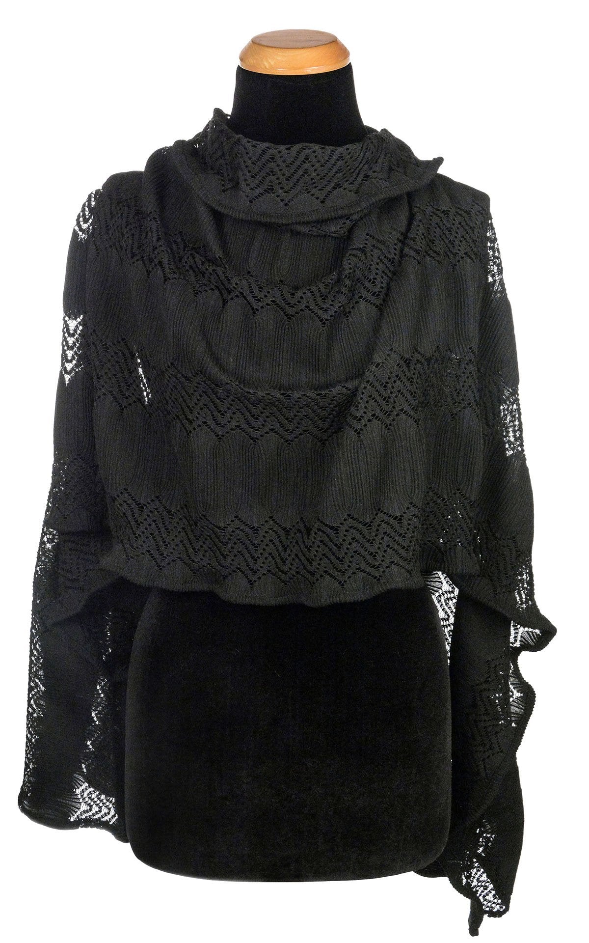 Women's Wrap shown in Night's Raven | Handmade in Seattle WA | Pandemonium Millinery