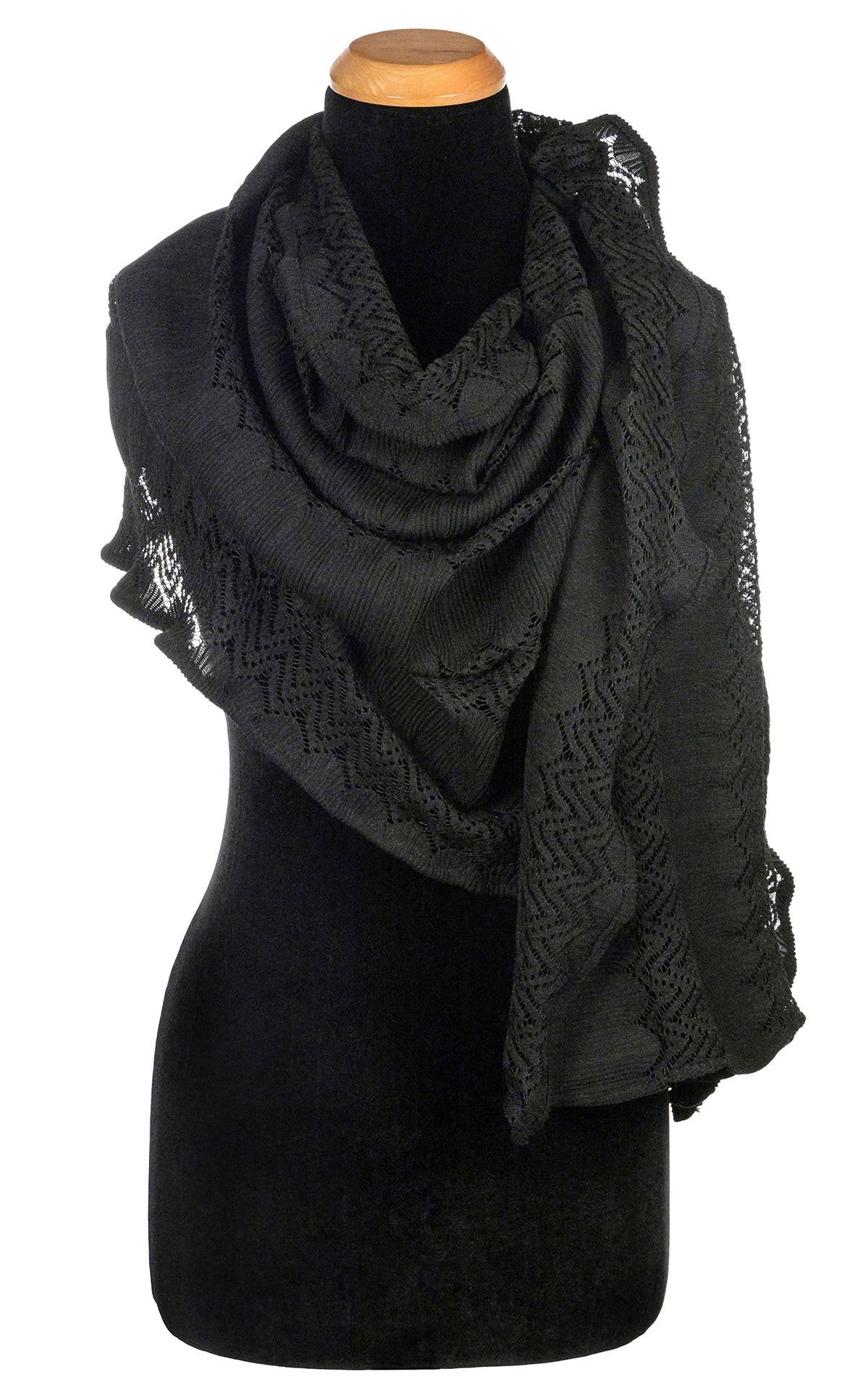 Women's Wrap in Night's Raven | Handmade in Seattle WA | Pandemonium Millinery