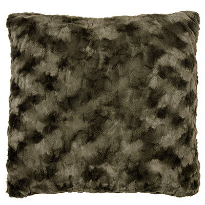 Pillow Sham in Cuddly Army Green Faux Fur | Handmade in Seattle WA | Pandemonium Millinery