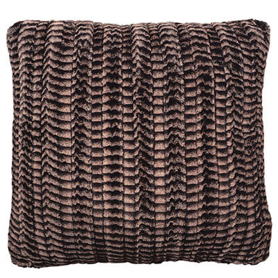 Pillow Sham Luxury Faux Fur 8mm Black and White - by Pandemonium Millinery