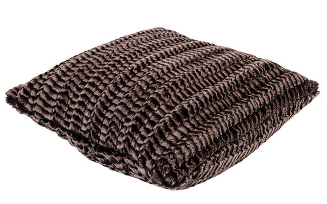 Pillow Sham Luxury Faux Fur 8mm Sepia - by Pandemonium Millinery