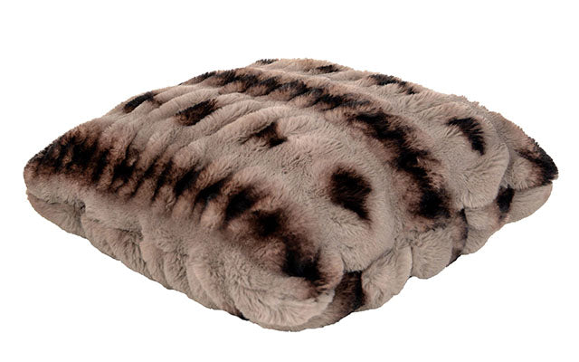 Pillow Sham - Royal Opulence in Taupeful Faux fur Made in Seattle