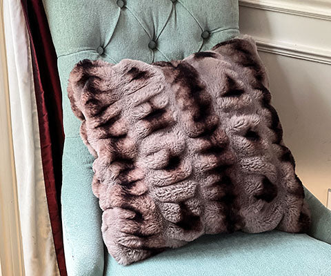 Pillow Sham - Royal Opulence in Taupeful Faux fur