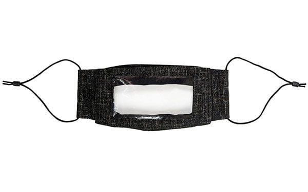 Pop-Up Smile Mask | Dapple Gray | Handmade by Pandemonium Seattle WA USA