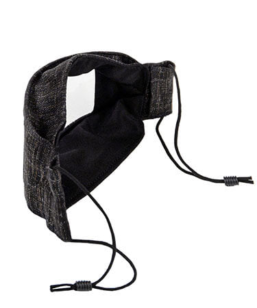 Pop-Up Smile Mask | Dapple Gray | Handmade by Pandemonium Seattle WA USA