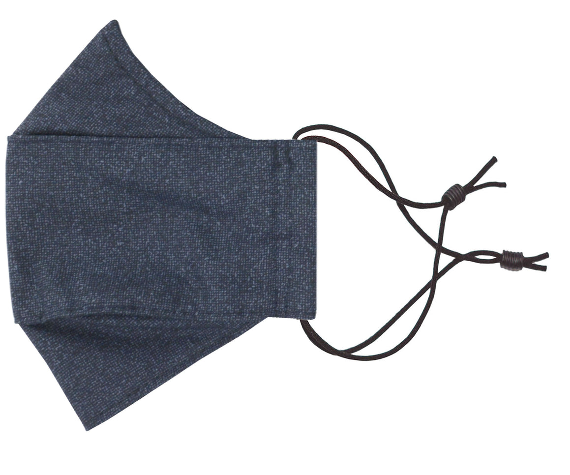 Pop-Up Face Mask - Graphite Cotton - Handmade by Pandemonium Millinery Seattle, WA USA