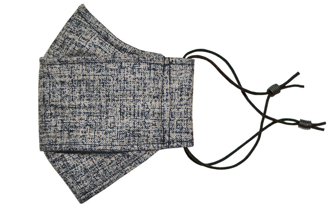 Pop-Up Face Mask - Monaco Stone - Handmade by Pandemonium Millinery Seattle, WA USA