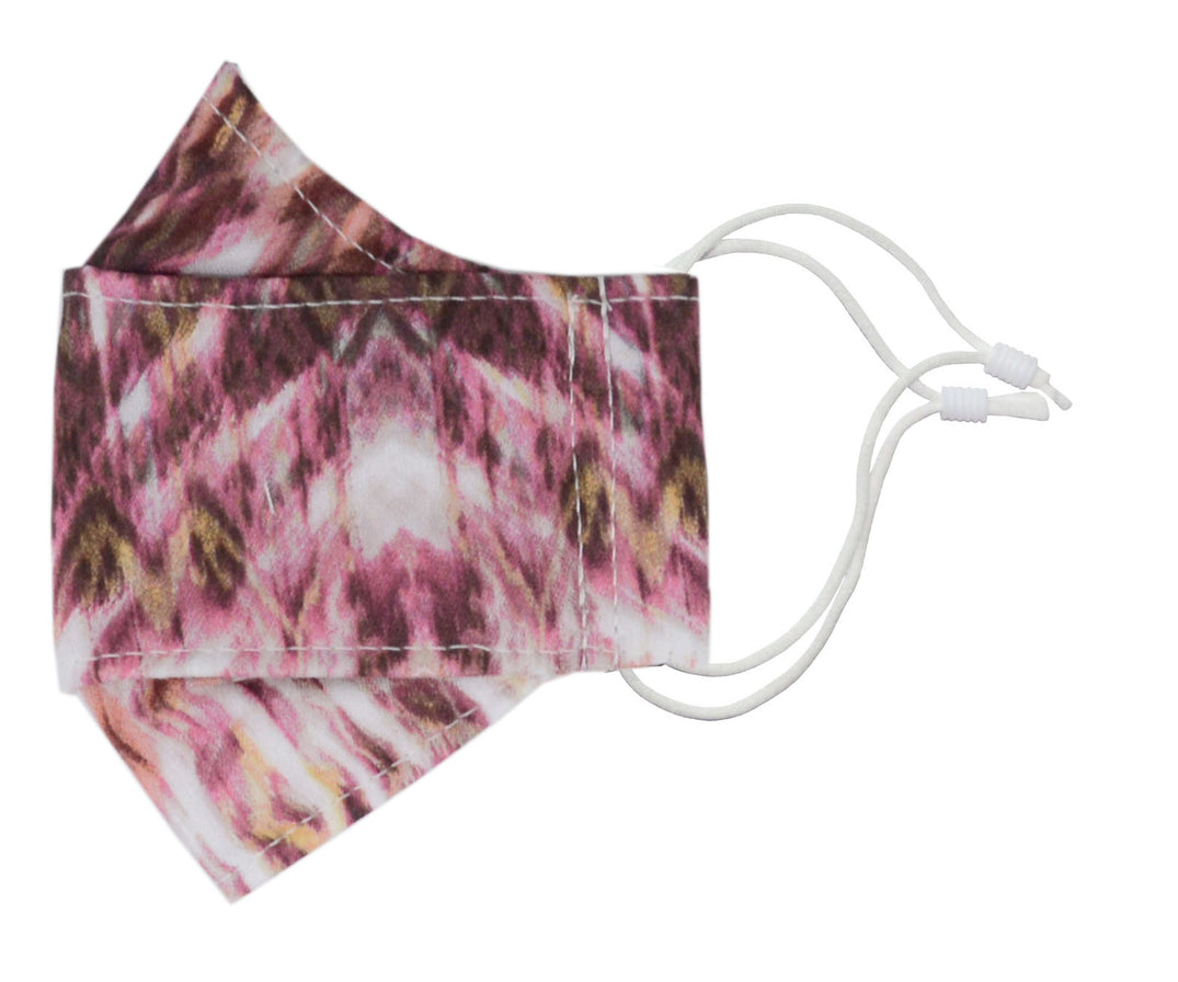 Pop-Up Face Mask - Pink Dream Cotton - Handmade by Pandemonium Millinery Seattle, WA USA