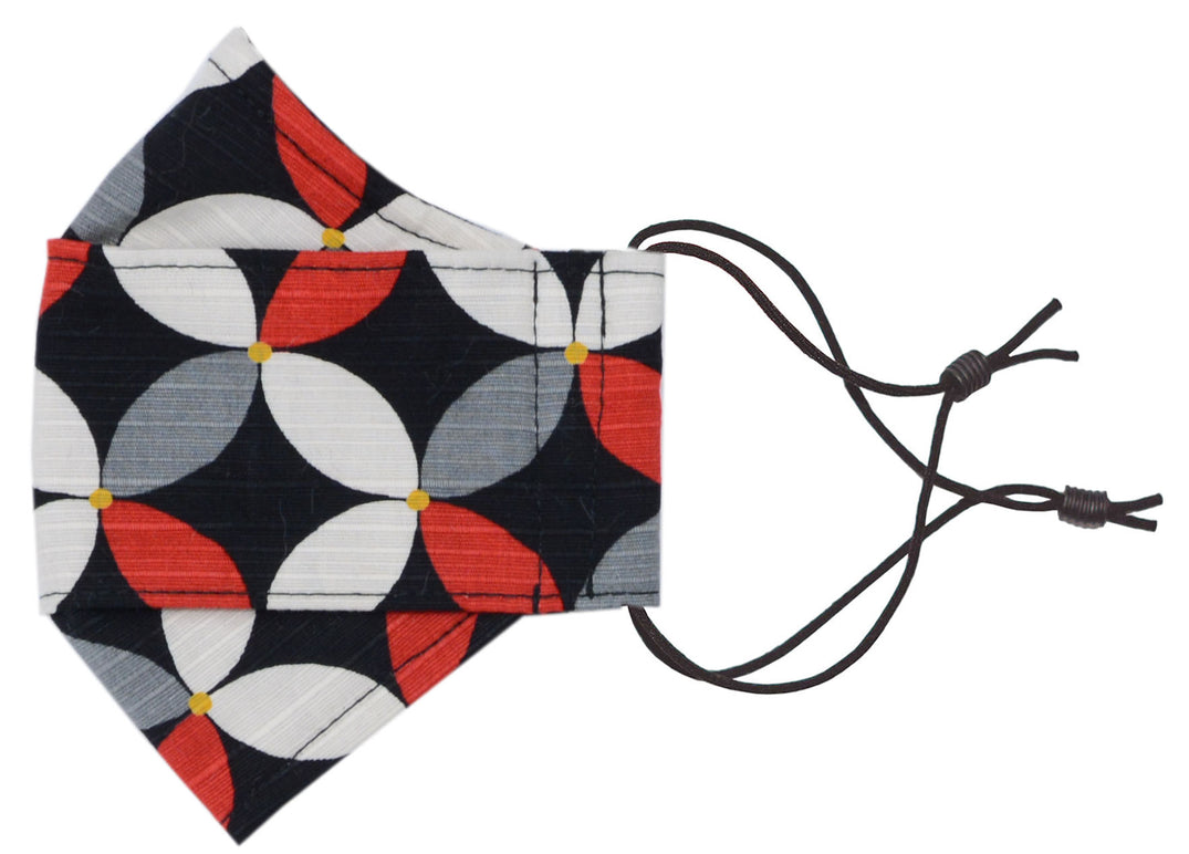 Pop-Up Face Mask - Sacred Shantung Cotton - Handmade by Pandemonium Millinery Seattle, WA USA