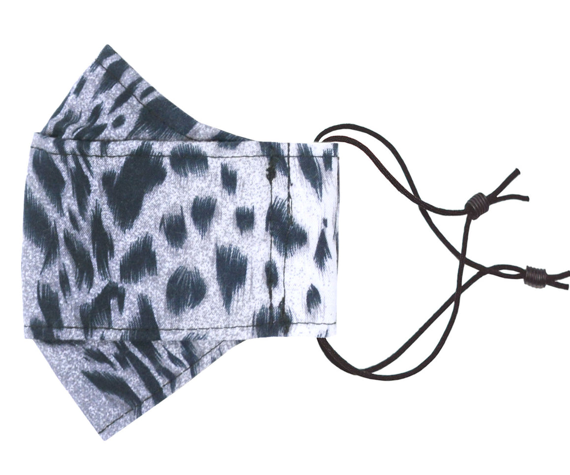 Pop-Up Face Mask - White Burmese - Handmade by Pandemonium Millinery Seattle, WA USA