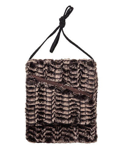 Prague Handbag / Purse in 8mm Luxury Faux Fur in Sepia by Pandemonium Millinery