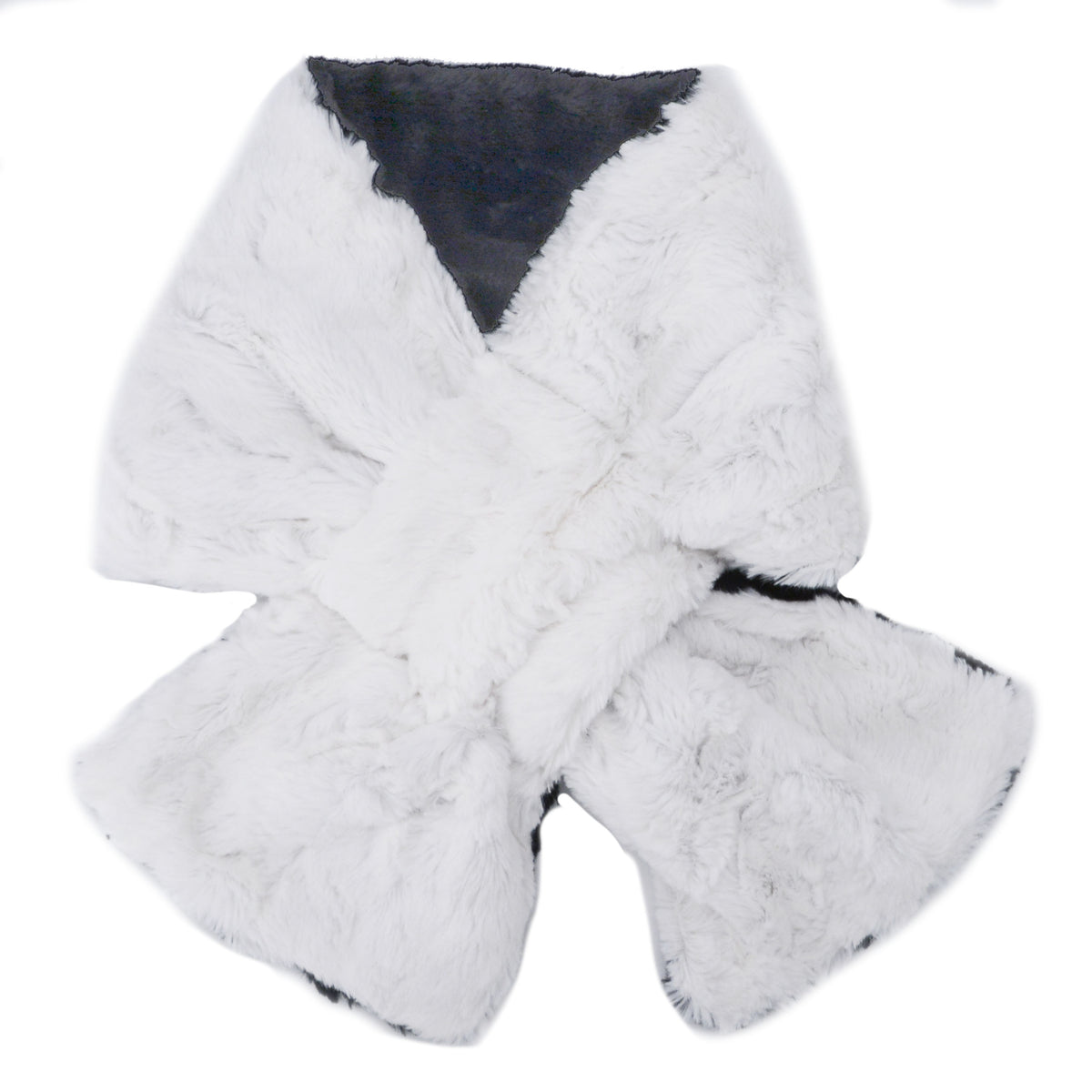 Pull-Thru Scarf - Cuddly Faux Furs in Two Tone Combos