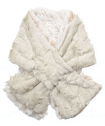 Pull-Thru Scarf | Foxy Beach Faux Fur with Cuddly reverse | Handmade by Pandemonium Seattle USA