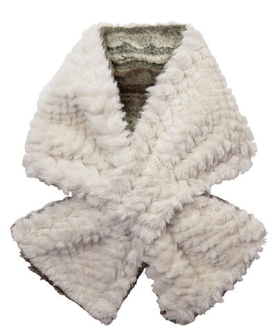 Pull-Thru Scarf -  Plush Faux fur in Willows Grove with Falkor (Limited Availability)