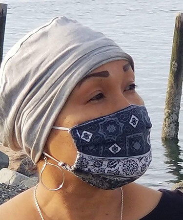 Civvy Face Mask (Pleated) - English Tea - Handmade by Pandemonium Millinery Seattle, WA USA