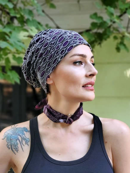 Women's Rowdie Hat in Lunar Landing with Purple Haze | Handmade in Seattle WA | Pandemonium Millinery