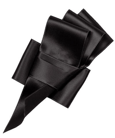 Styled Double Faced Satin Bow in Black | Handmade in Seattle WA | Pandemonium Millinery