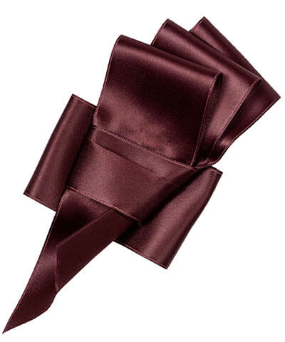 Styled Double Faced Satin Bow in Burgundy | Handmade in Seattle WA | Pandemonium Millinery