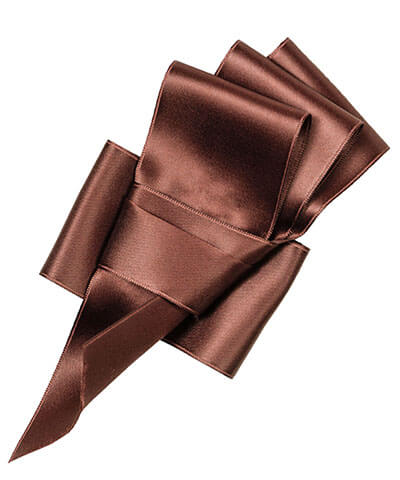 Styled Double Faced Satin Bow in Rust | Handmade in Seattle WA | Pandemonium Millinery