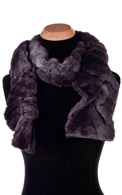 Scrunchy Scarf - Luxury Faux Fur in Aubergine Dream (One Left!)