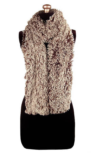 Pandemonium Millinery Classic Scarf - Fox Faux Fur Standard / Silver Tipped Fox in Brown Scarves