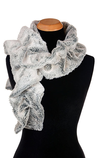 Scrunchy Scarf | Frosted Juniper Faux Fur | Handmade USA by Pandemonium Seattle