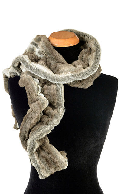 Scrunchy Scarf Plush Faux Fur in Willows Grove by Pandemonium Millinery