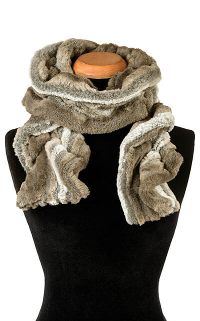 Scrunchy Scarf Plush Faux Fur in Willows Grove by Pandemonium Millinery