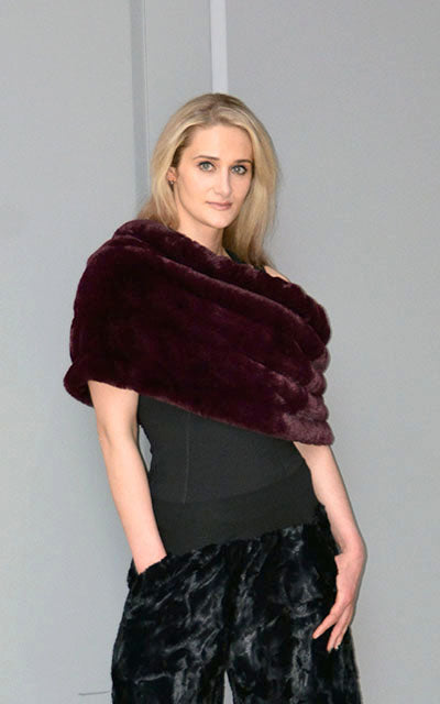 Merlot Shug Wrap from Royal opulence Collection Made in Seattle