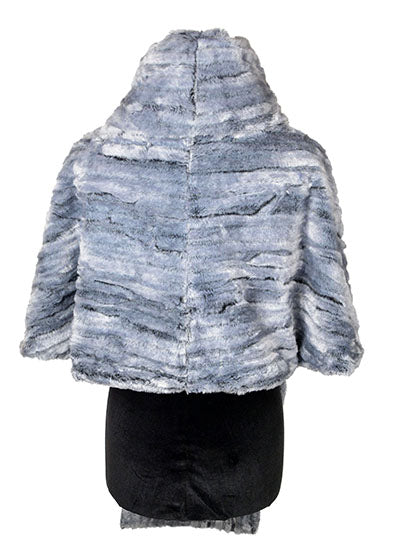 Shrug Wrap Plush Glacier Bay Faux Fur Handmade in Seattle