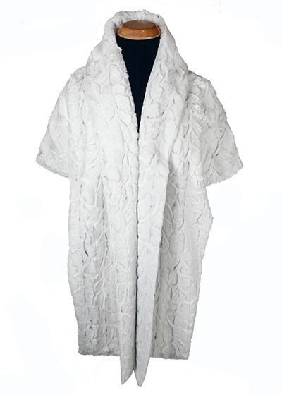 Shrug Wrap Luxury Faux Fur in Winters Frost Handmade by Pandemonium Seattle