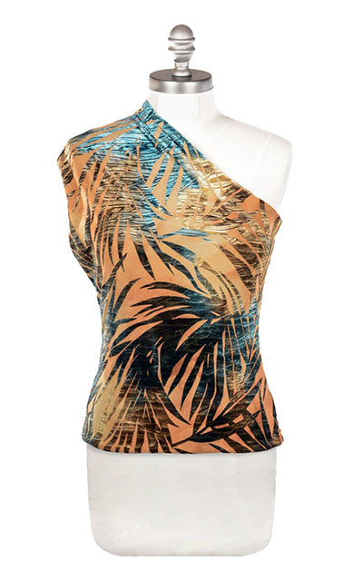 Siren Top | Sunset Palm Burnout Velvet | LYC Handmade in Seattle WA