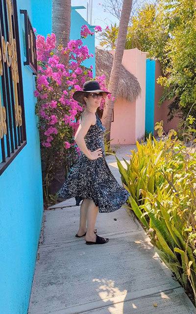 Model Spinning in Circle Skirt | Granada Burnout Velvet | LYC Handmade in Seattle WA