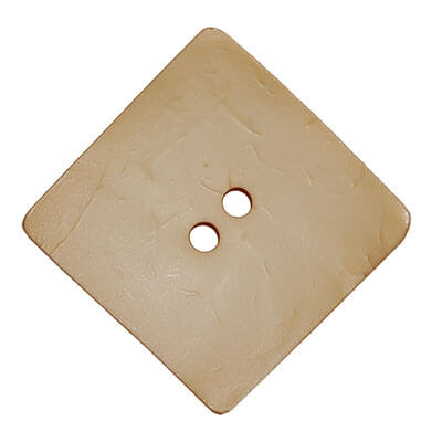 Square Button in Cream Polyamide | Pandemonium Millinery