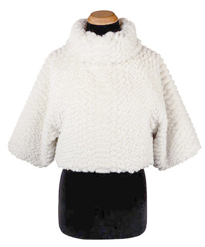 Sweater Top - Short - in Plush Faux Fur in  Falkor  by Pandemonium Millinery