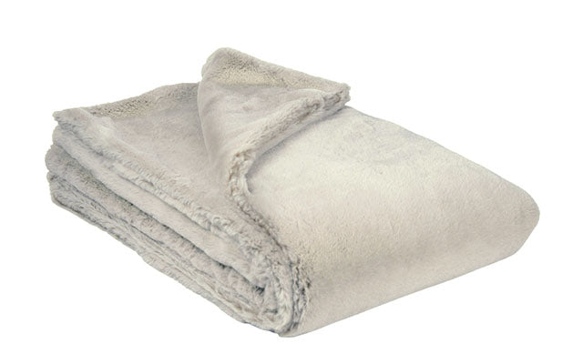 Throw Blanket | Frosted Juniper Faux Fur | Handmade in the USA by Pandemonium Millinery